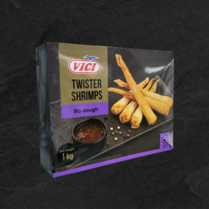 Frosne reker i sprø filodeig (Shrimp Twisters), 1kg (Vietnam)